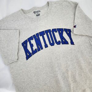 Champion Kentucky Wildcats Spellout T Shirt Mens Large Gray Sporty Game Day